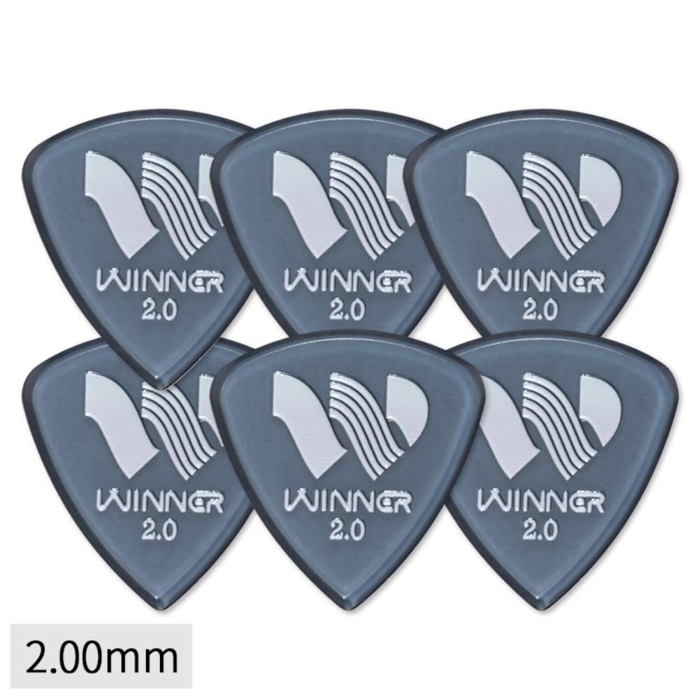 Professional 6 Pcs Winner Guitar Picks Large Triangular Anti-Slip Electric Guitar Picks 2.0MM Thick Guitar Parts Guitar Playing