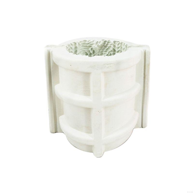 

KX4B 3D Cylindrical Mold Handmade Wax Soap Making Mould DIY Craft Decorating Tool Easy Release