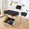 Schreibtisch-Fußhocker Holz Doppellagig Rutschfest Ergonomische Beinablage Büro Schreibtisch-Fußstütze für Zuhause Wohnheim Büro Wohnung Arbeitszimmer