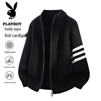 Men's Stand-Collar Knit Cardigan