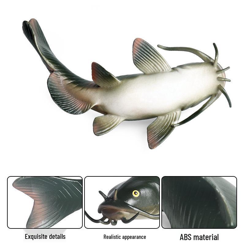 Children's Cognitive Catfish Model Toy - Whiskered Freshwater Fish Ornament