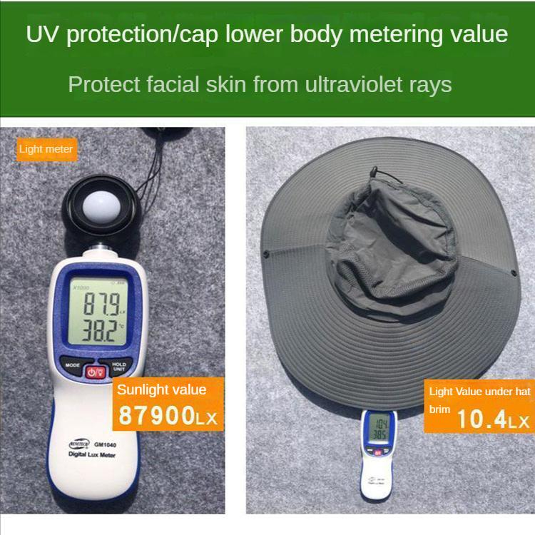 Men's Large Brim Sun Visor Hat Summer Fisherman Hat Straw Hat Enlarged Brim Sun Hat Tourist Fishing Hat Foldable