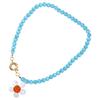 Elegant Flower Necklace Handcraft From Sturdy Stone Glass With Adjustable Length for Fashionable Women Outfits
