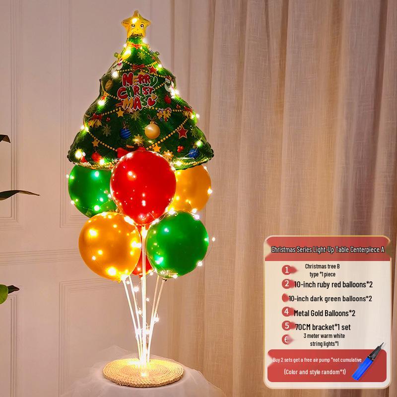 Christmas Luminous Balloon Decorations for Trees, Tables, and Window Displays