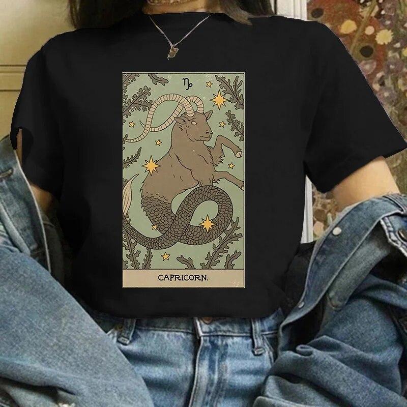 Kawaii Dámské tričko Módní Tarot Kočka Dámské tričko Anime Roztomilé Grafické tričko FeUnisex Léto XS-4XL Tričko s krátkým rukávem