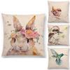 Exquisite Watercolor Lion Flowers Butterfly Lane Bird Wren Cushion Cover Ideal For Stylish Homes