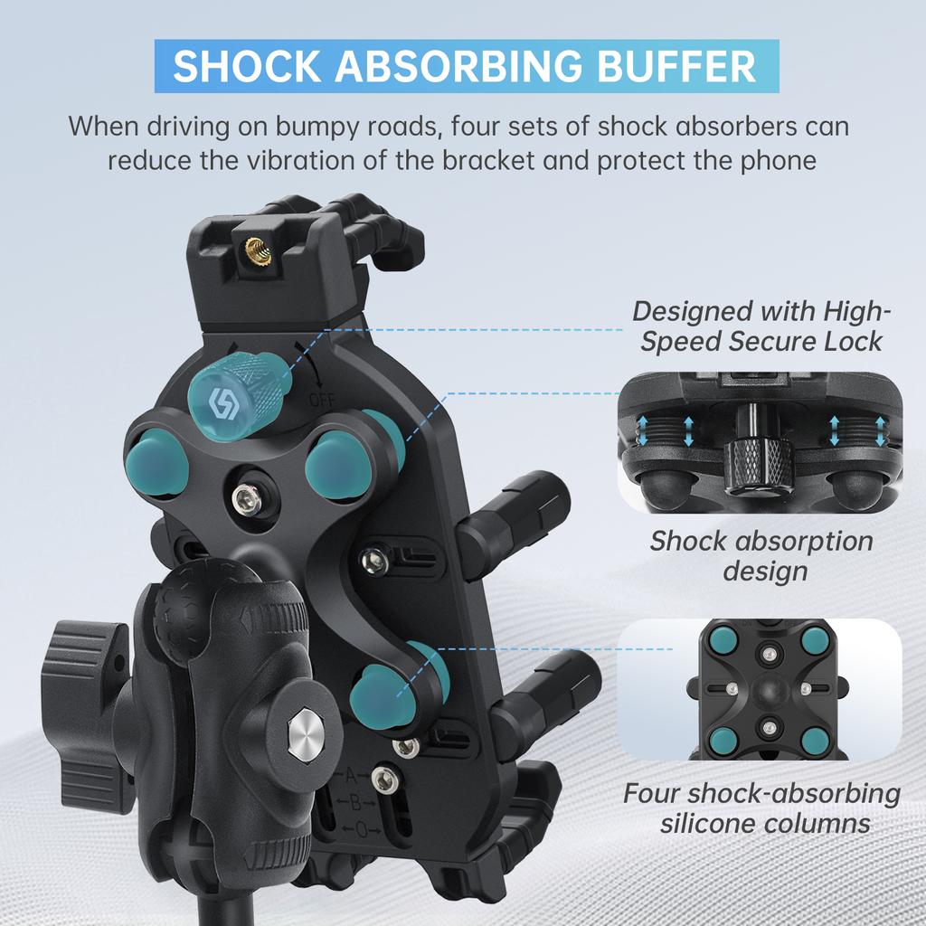 Motorrad Fahrrad Lenker Telefon Halterung QC3.0 USB Lade Halterung Ständer Halter