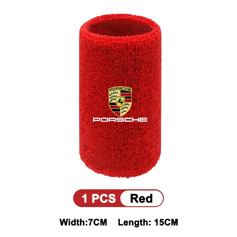 Met Auto Logo Badge Armband Sportpolsbandjes Mannen Vrouwen Absorberende Polsband Voor Porsche Panamera Cayenne Taycan 911 718 Macan