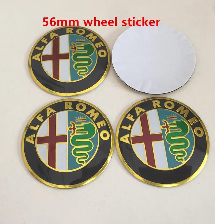 Hub Caps 4pcs 56mm 60mm 68mm ForAlfa Romeo 147 156 159 Car Wheel Hub Center Cap Emblem Badge Covers Sticker Decals Styling Acces YKLMN1