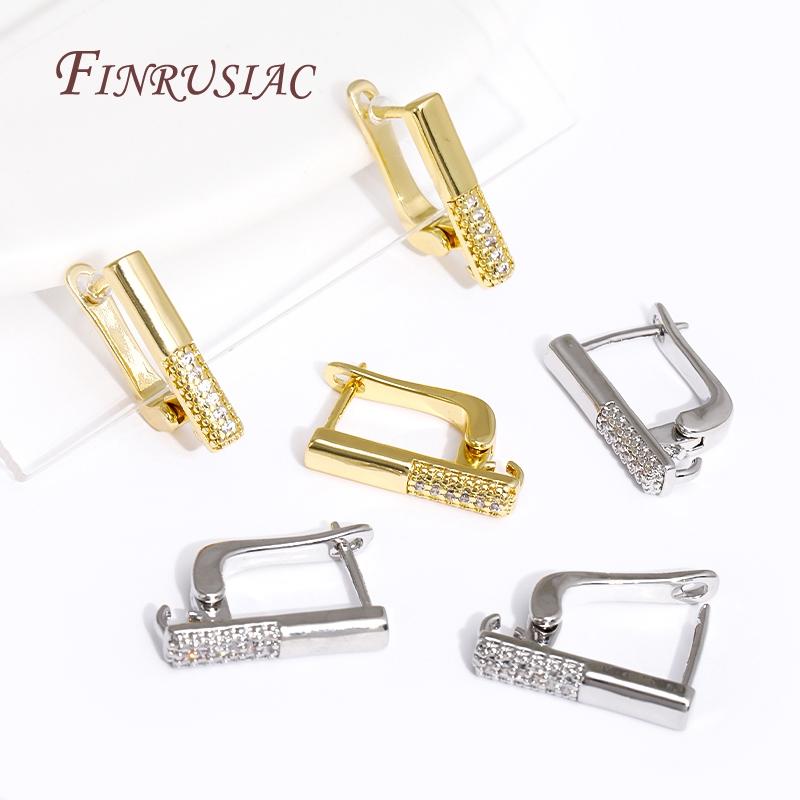 18K Real Gold Plated Basic Earwires Fasteners Earring Hooks Shvenzy Accessories For DIY Fashion Women Earrings Making Findings