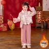 Girls' Velvet Lined New Chinese Style Hanfu & Tang Suit Set