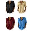 Damen Oberteile Revers Reißverschluss Halbe Knopfleiste Kurzarm Pullover Oberteile Normale Passform Einfarbige Freizeitbluse Partys Urlaube Tägliche Kleidung