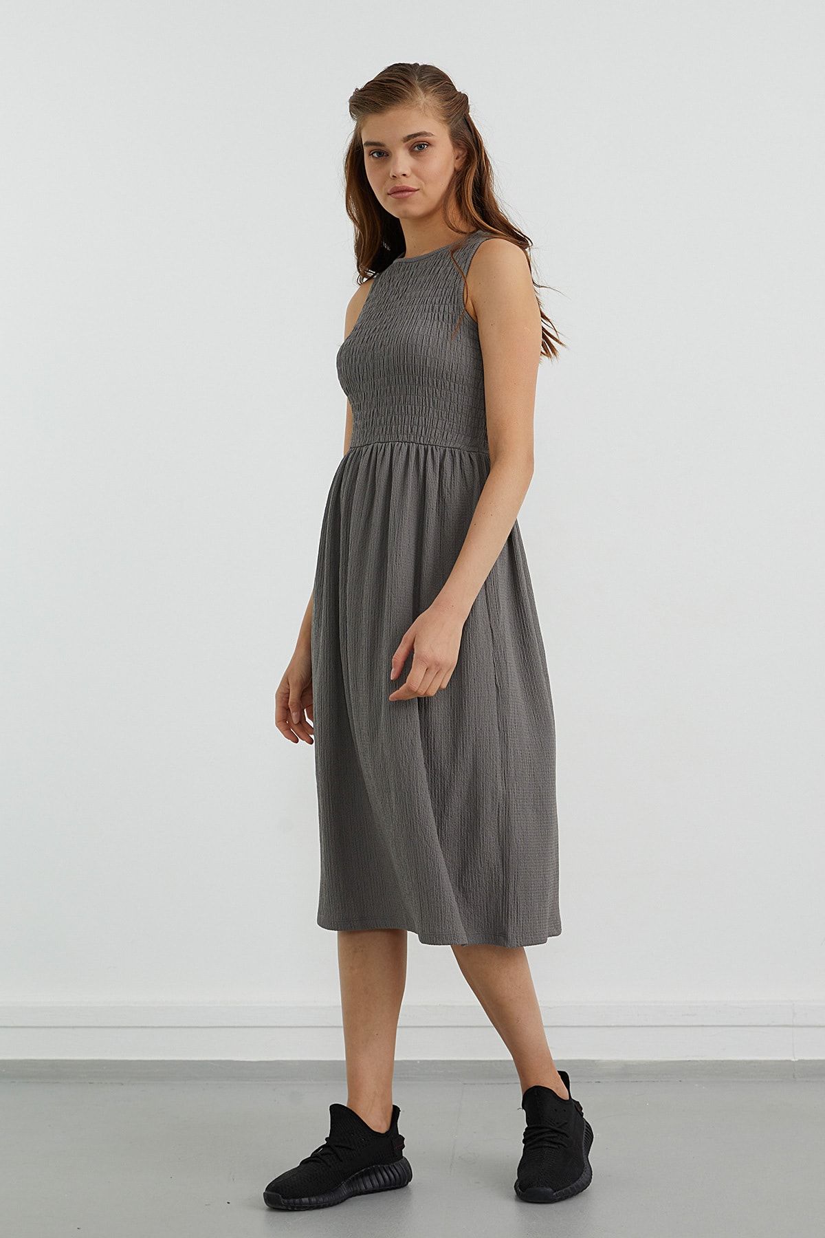 

Women s Big Size Dress Fabric Mix Dress