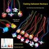 Halloween Light-Up Rings - Pumpkin, Skull, and Bat Designs for Parties