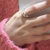 Ring Copper Fashionable For Women With Unique Geometric Design And Colorful Zircon Candy