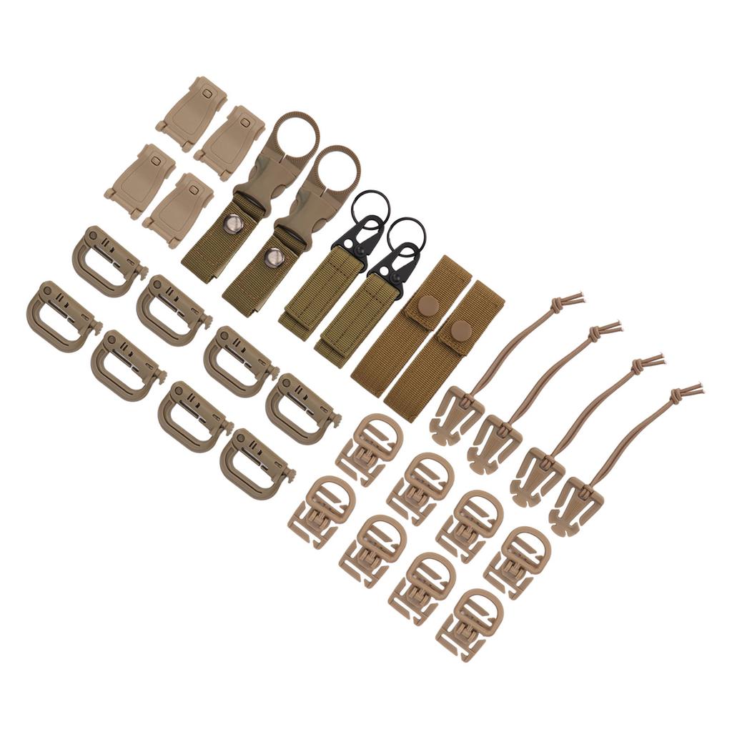 30 Pcs Molle Attachments D Buckle Backpack Buckle Nylon Ribbon Backpack Accessories for Picnics