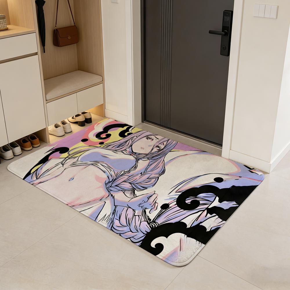 anime S-So I'm a Spider, So What Floor Mat Flannel Door Mat Non-Slip Absorbent Washable Indoor Home Rug