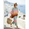 1116 Spring and Summer Bohemian Ink Painting Printing Two-piece Set Female Loose Casual Seaside Vacation Ladies Set
