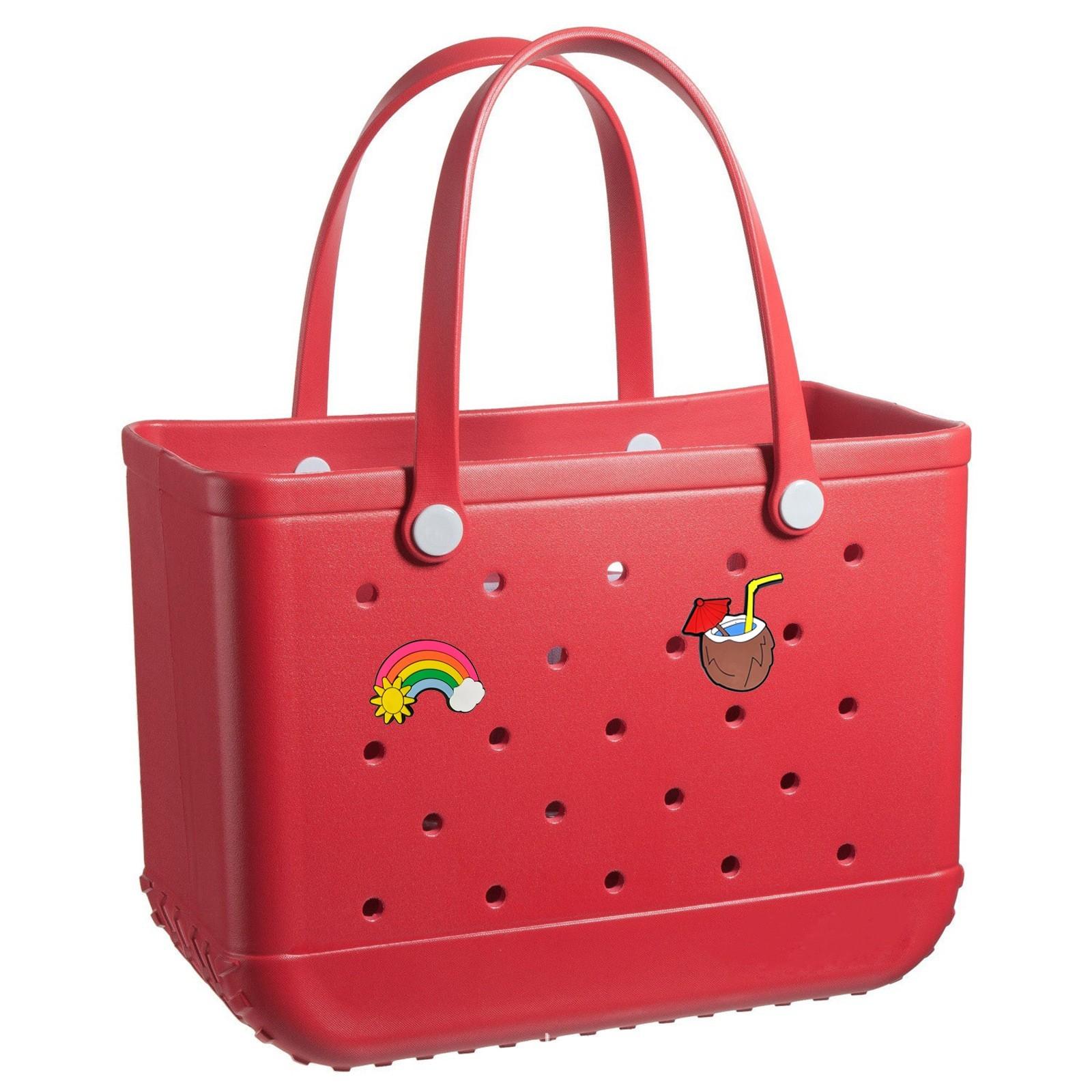 

Сумка Hole Bag Travel Outdoor Водонепроницаемая износостойкая пляжная сумка с наклейками One Size красный