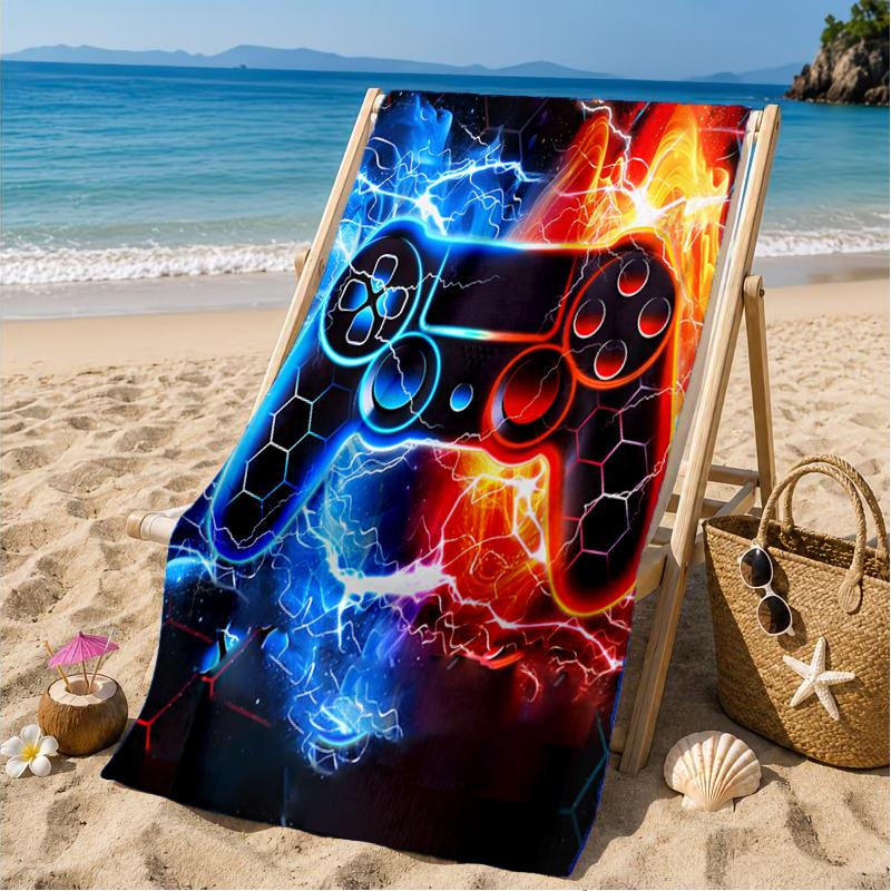 Electric Gaming control Beach Towel, Microfiber Beach Towel, Perfect For Pool, Beach, Travel, Home Decor Beach Party Fan gifts