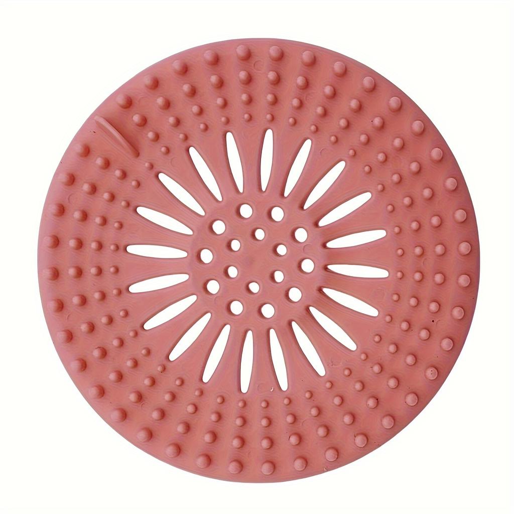 Drain Hair Catcher Silicone Bathroom Accessories Shower Drain Protector Sink Drain Strainer Hair Stopper for Shower Kitchen Bathroom Tub 0.8 Pack