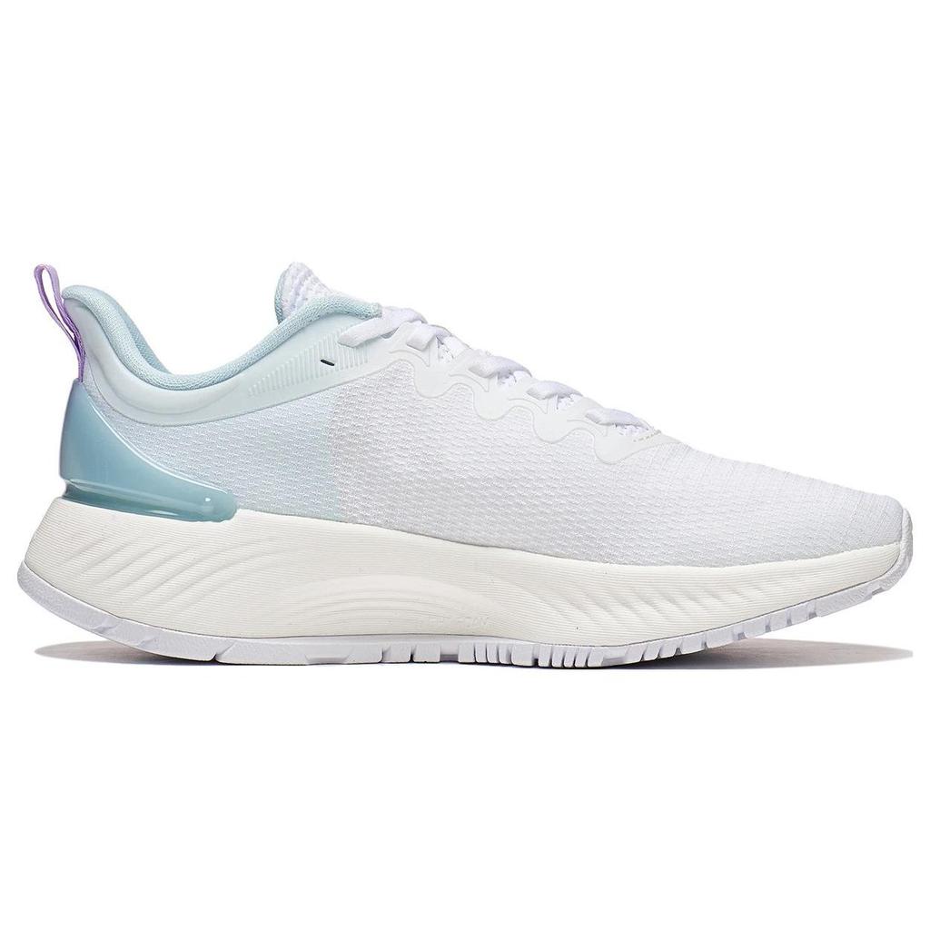 Li Ning YueYing Element Rutschfest, Abriebfest, Atmungsaktiv Niedrige Laufschuhe Damen Weiß Blau ARHT006-11