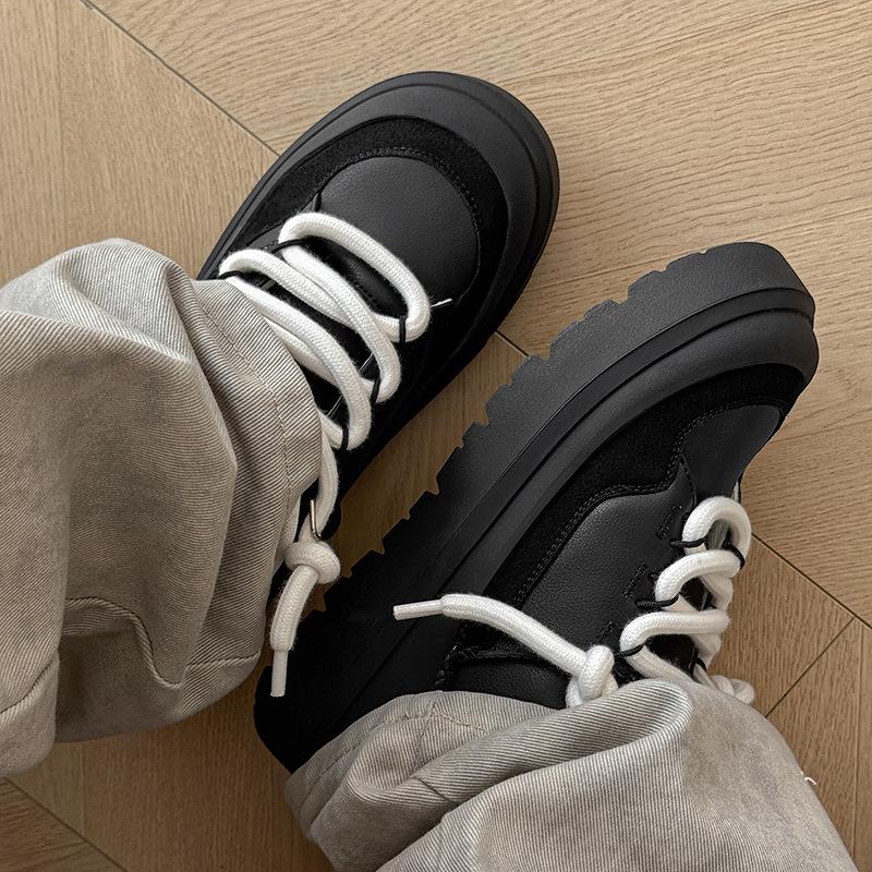 Autumn new casual sports shoes platform heightening couple board shoes bread shoes