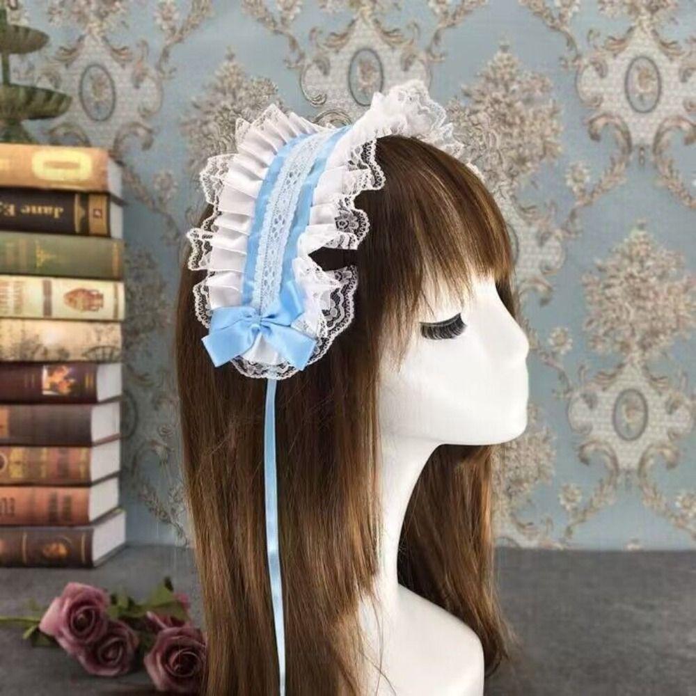 Sweet Lolita Lace Headband Jk Anime Maid Cosplay Headdress Ruffled Hairband  Masquerade Headpiece