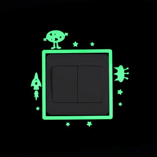 Switch Decoration Luminous Stickers Kids Room Wall Laptop Fridge Desk Car Home Decor Vinyl Decal Car/Fairy/Moon Stars/Bulb/Dog..