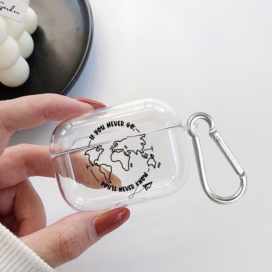 

I Just Want To Travel Case For Airpods Pro3 3 4 Pro2 2 1 Pro Clear Earphone Cases Cover Airpods 2