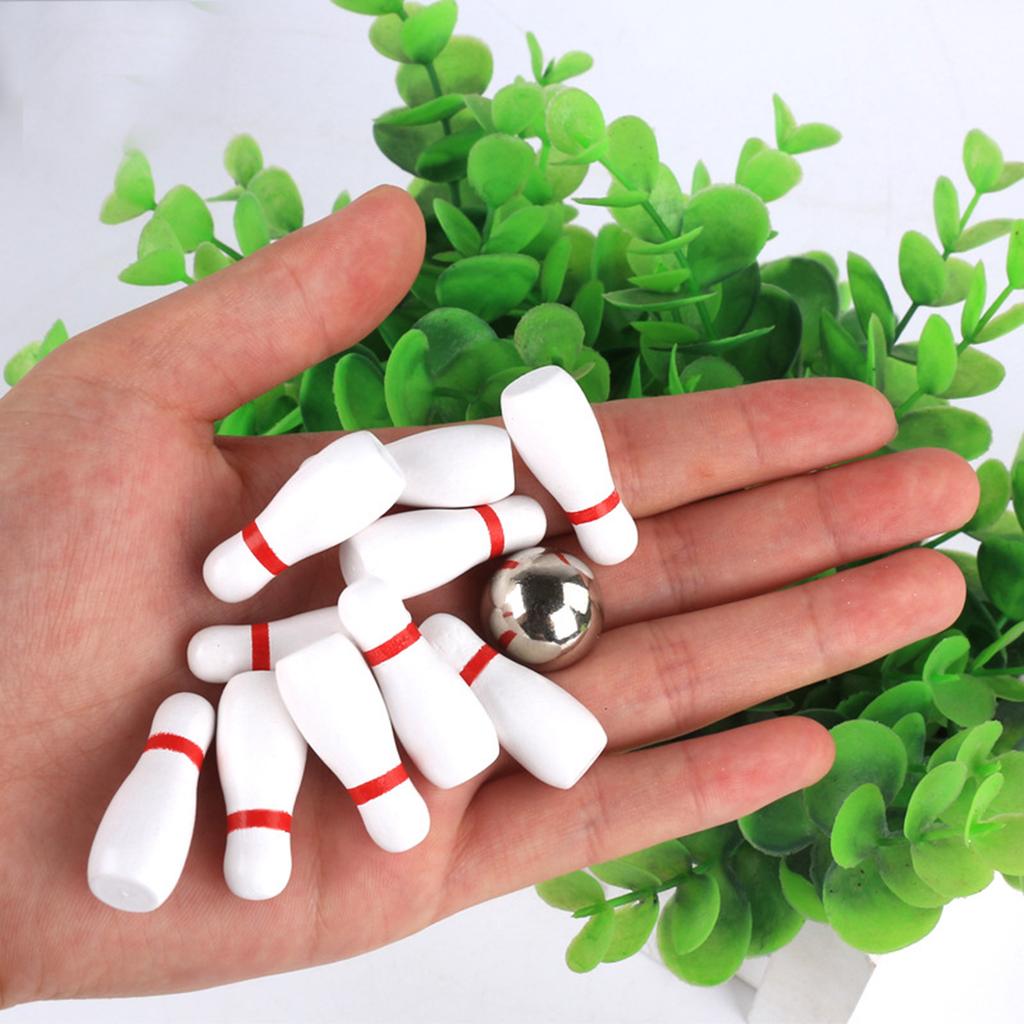 Desktop Bowling Spielzeug Heim Bowling Geschenk für Männer Erwachsene Kind Teenager Junge Mini Bowling Spielset Holz Tischplatte Bowling Spiel