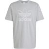 Originals Adicolor Outline Trefoil Logo Knit Loose Fit Crew Neck Short Sleeve T-Shirt Men Tops Medium-Grey Stone JP1087