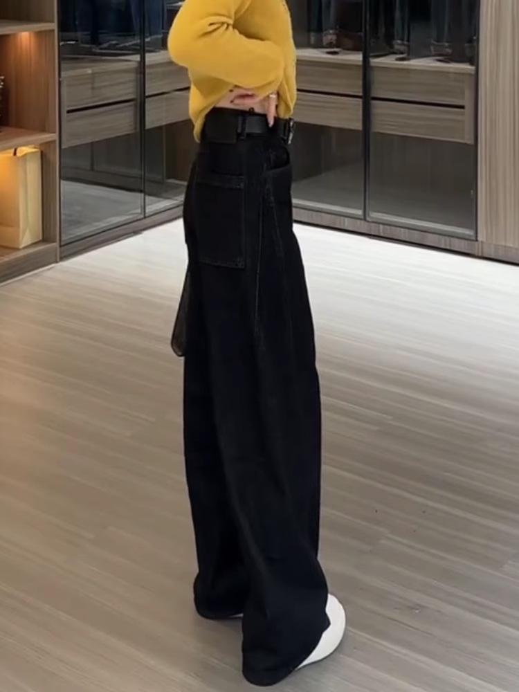 Plus Size Women's High Waist Wide Leg Jeans - Slimming Fit, Fall 2024 Collection
