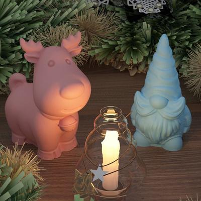 Christmas Tree Christmas Candle Mold Elk Santa Claus Soap Making Mold DIY Handcraft Candle Making Tools Candle Making