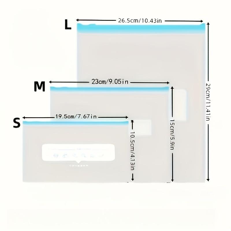 45-Piece Set of Three-Size Sealed Food Storage Bags Durable Plastic Multi-Purpose Reusable Sealing Bags Kitchen Food Storage and Preservation