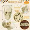 100PCS Mini Scary Skull Heads Statue Luminous Plastic Halloween Skull Miniature Figurine Pranky Prop Micro Landscape