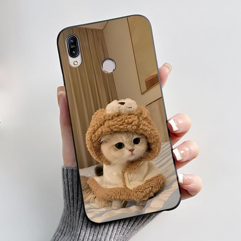 Casing For Asus Zenfone Max M2 ZB633KL X01AD X01BD Phone Case Aesthetic Fashion Cute Cat Black Silicone Shockproof Cover Bumper