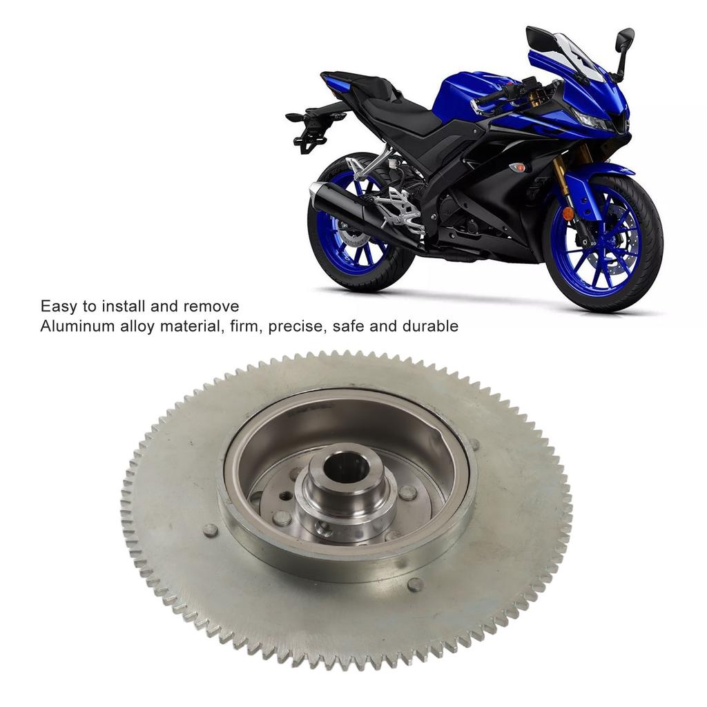 Electrical Start Flywheel Strong Strength Precise Aluminum Alloy Safe Fit for Outboard Motor