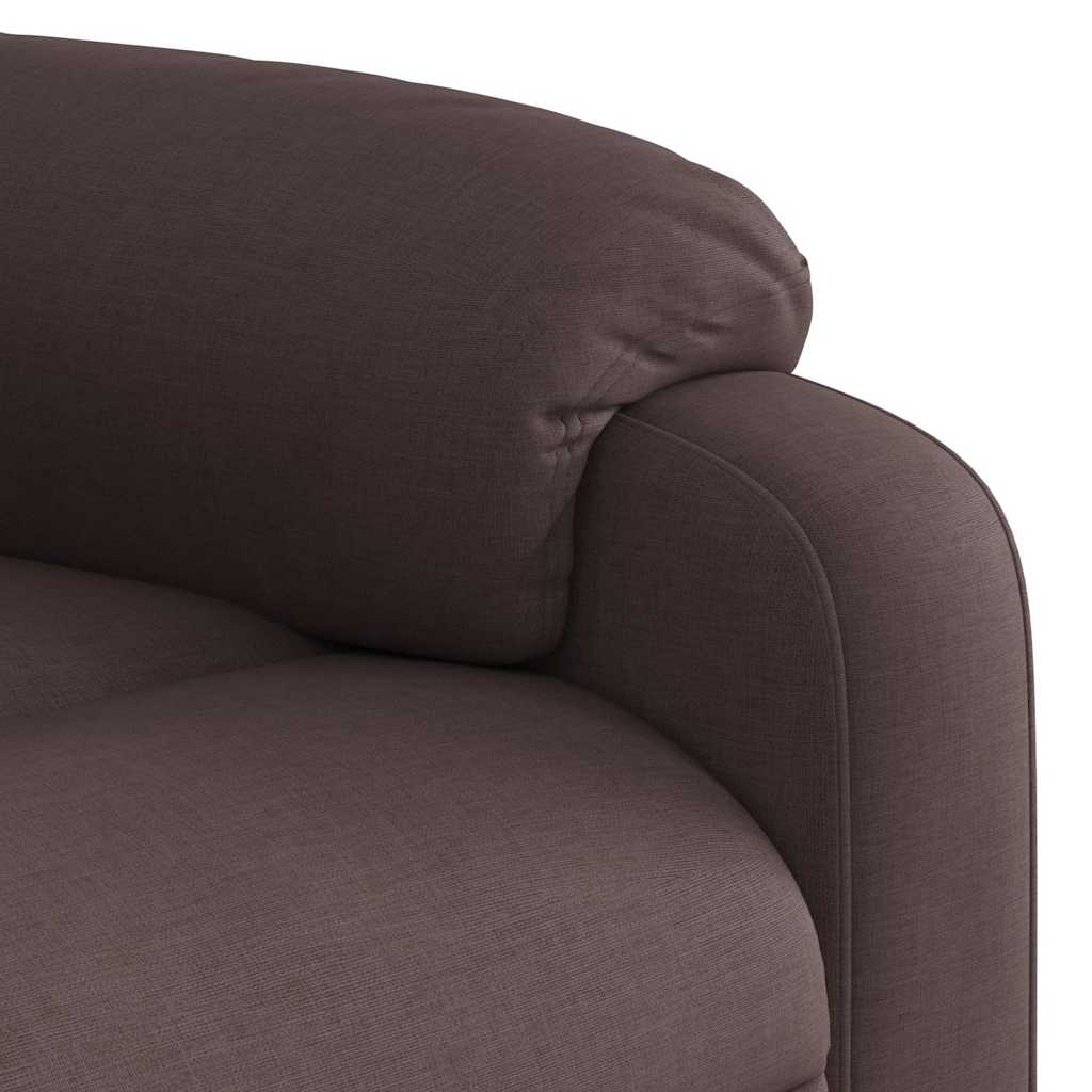 Recliner Chair with Lift Assistance Electric Dark Brown Fabric