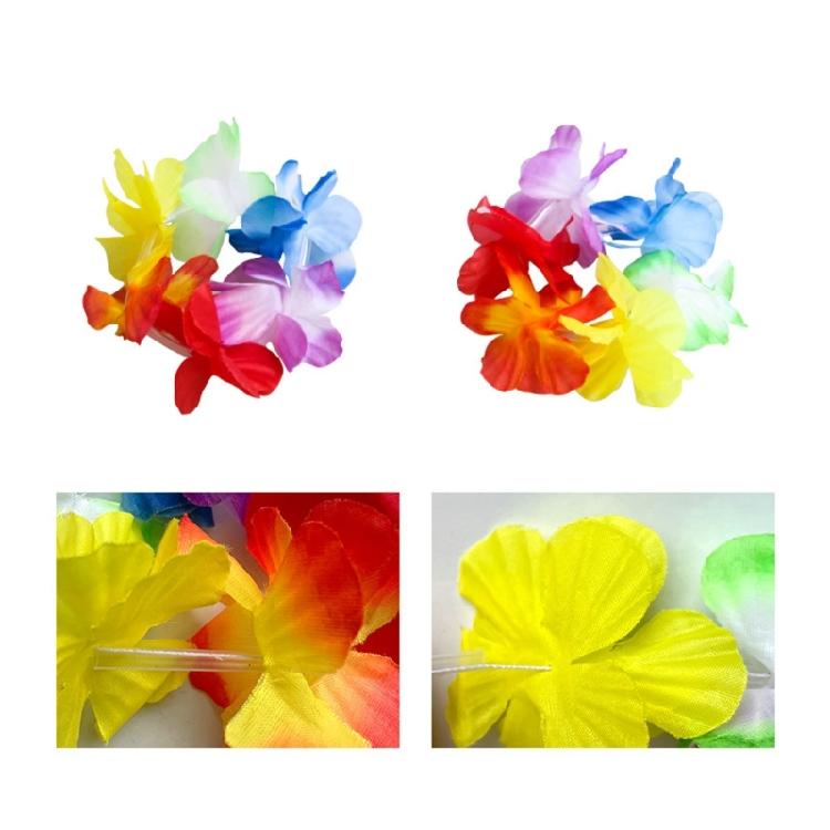 Hawaiian Luaus Hulas Grass Skirt with Large Flower Costume Set for Halloween Dances Party Decorations Hawaiian Costume