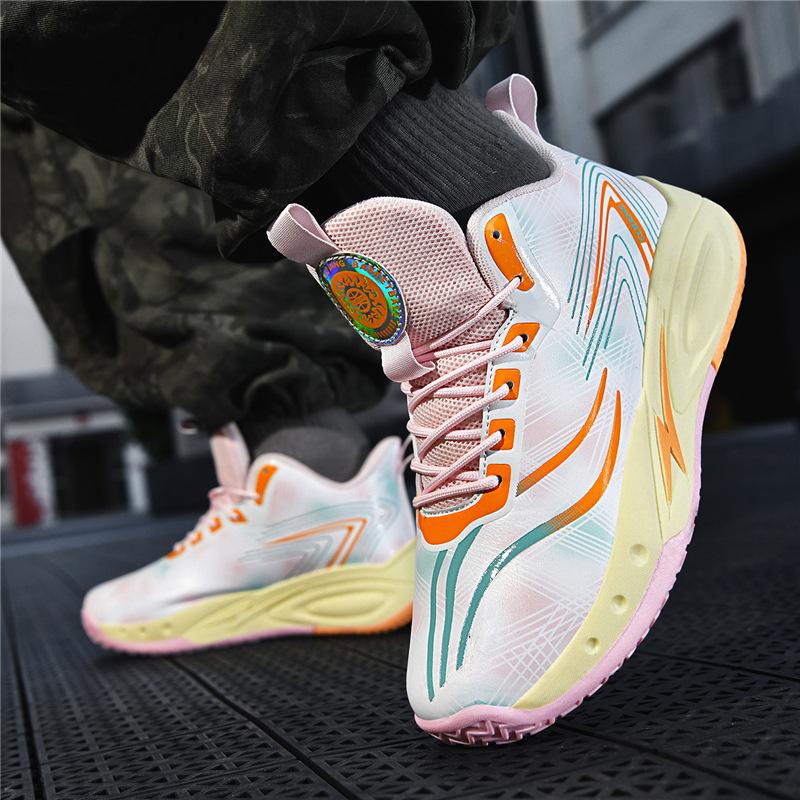 Male and female couples basketball shoes training large size youth training actual sports basketball shoes Basketball