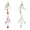 Handmade Strawberry/Peach Keychain Colorful Beaded Mobile Phone Charm Ornament