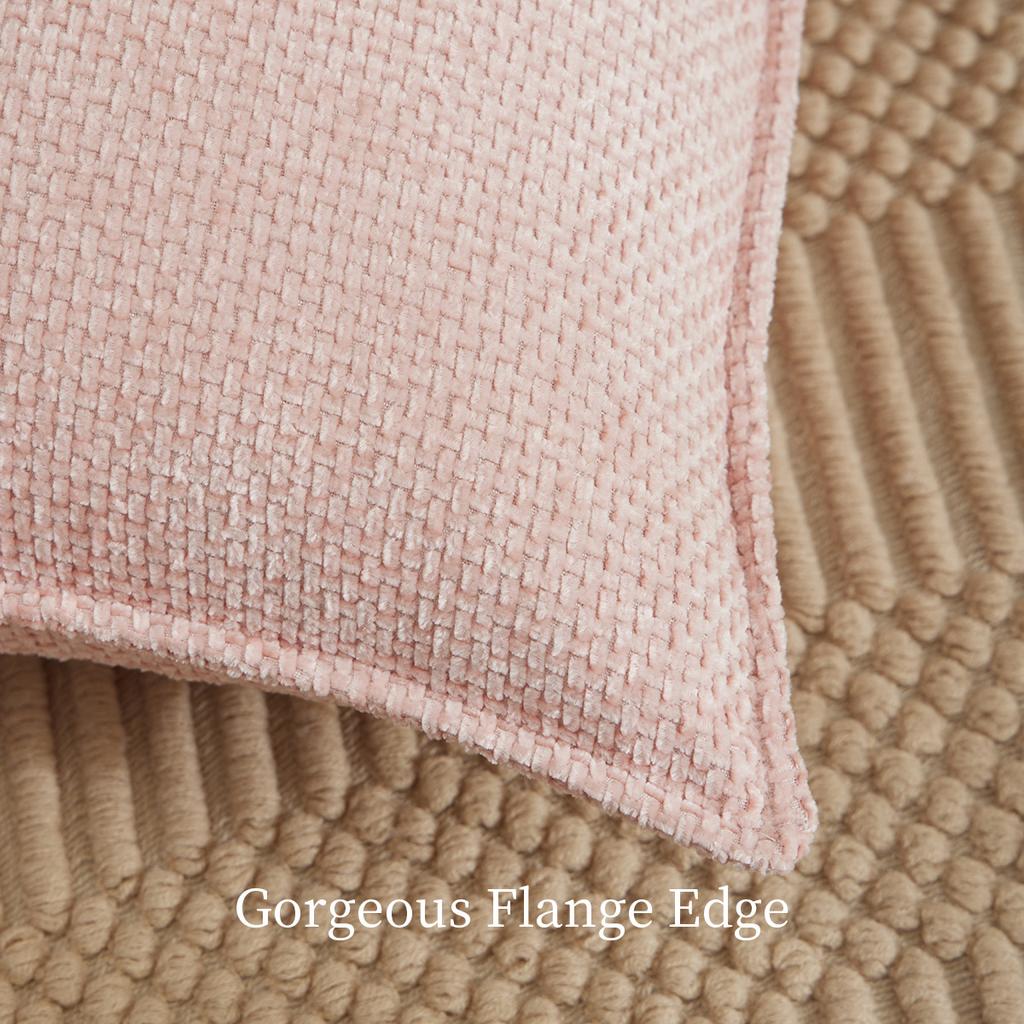 Pillow Cover Does Not Contain Core, Double-sided Chenille Edge Solid Color Pillow, Office Sofa Back Pillow, Bedside Cushion Cover