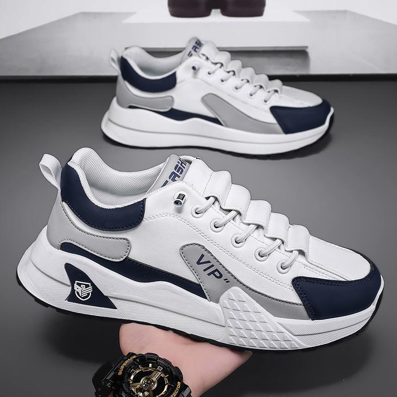 Men's shoes spring 2025 new student platform wear-resistant sports casual shoes men's trend versatile leather dad shoes