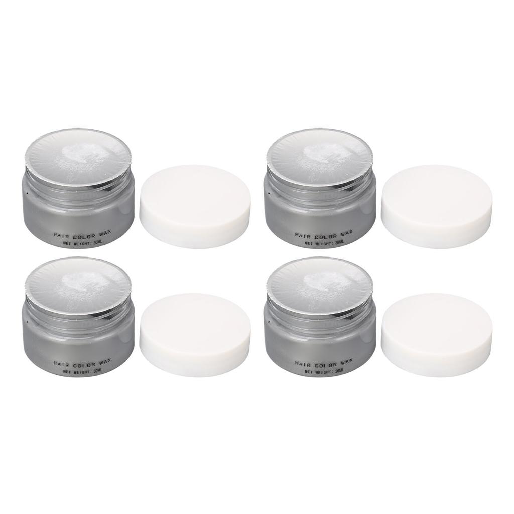 30ml X 4 Hair Coloring Wax Temporary Grey Easy Coloring Safe Ingredients Hairstyle Dye Wax for Men Women