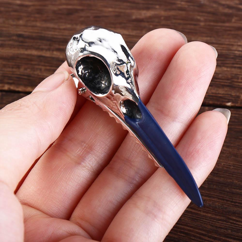 Hairpins Gothic Hair Clips Skull Hair Clips Crow Head Women Duckbill Clips Animal Skull Hairpins