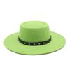 2022 Woolen Hat Women Spring And Autumn French Top Hat White Flat Edge Wide Brim British Men