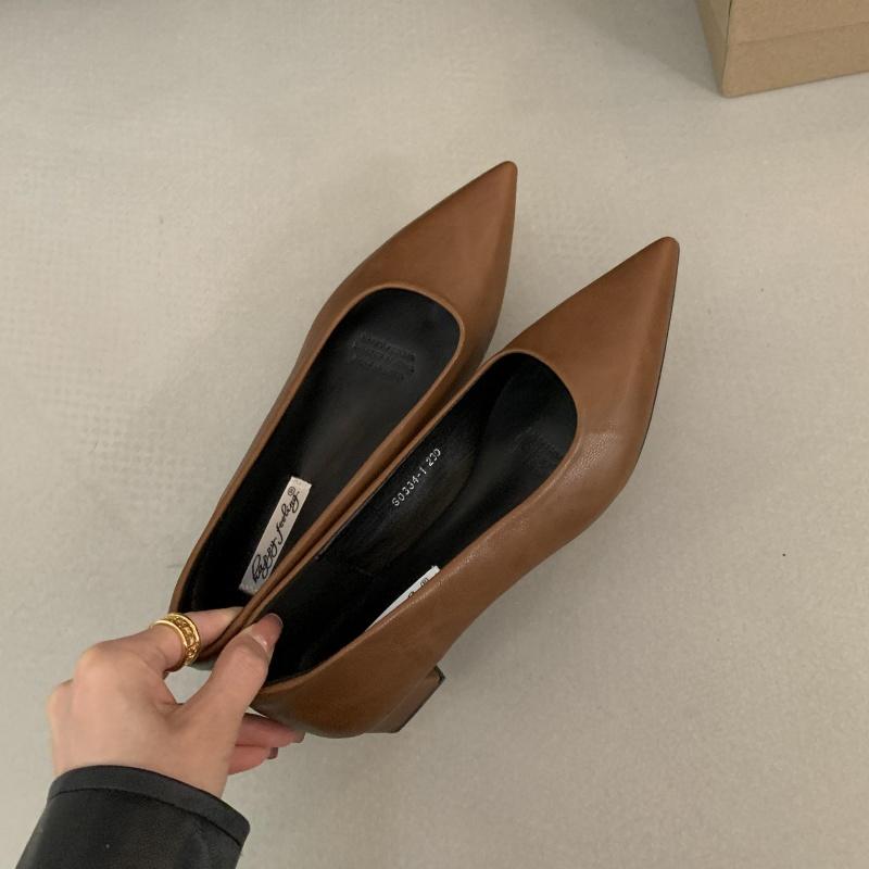 

Fashion Bailamos New Brand Women Pumps Shoes Fashion Pointed Toe Shallow Slip On Dress Single Shoes Ladies Square Heel Dress Sandals Mu 40 коричневый