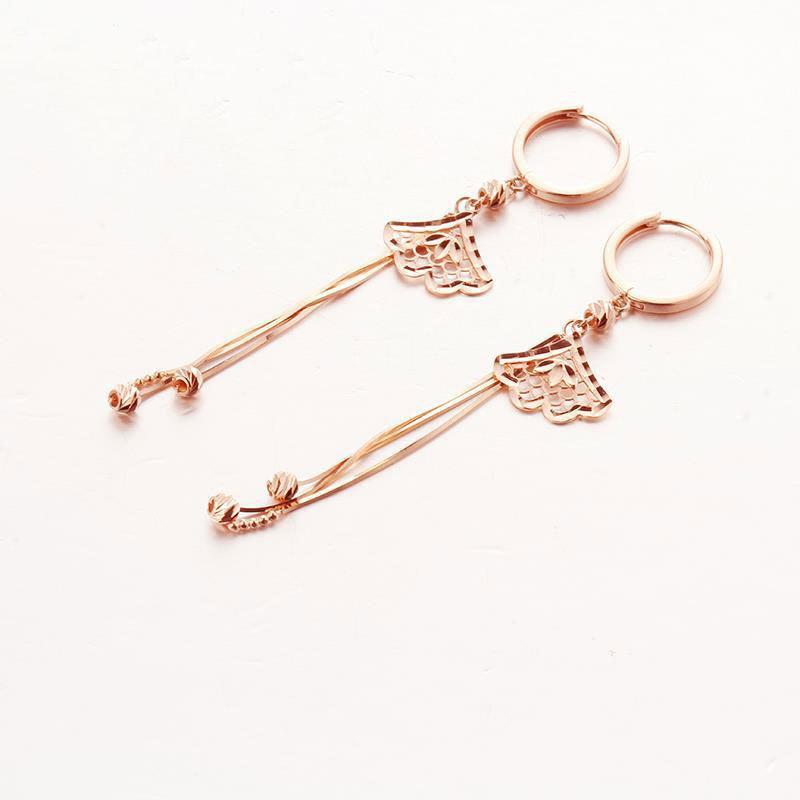 Purple Gold Snake Bone Shiny Fan Ears Rose Gold Colored Gold Classic Fashion Long Ear Buckle