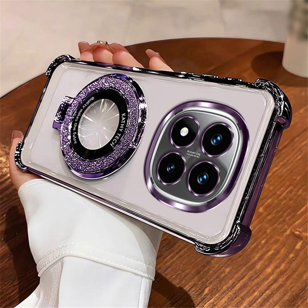 

Противоударный чехол для телефона с магнитным держателем с гальваническим покрытием для Xiaomi Redmi Note 14 15 Pro Plus 15 15C 14C 14S 4G 5G Мягкий силиконовый чехол Redmi Note 14Pro 4G